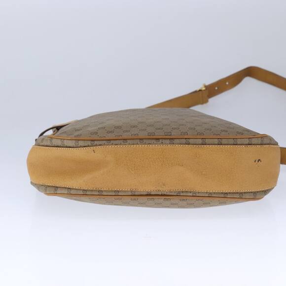GUCCI Micro GG Supreme Shoulder Bag Pvc Beige Gold - Picture 9 of 12